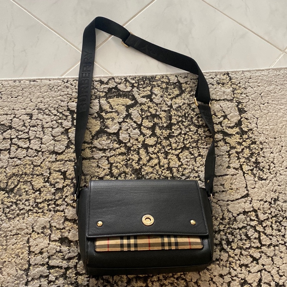 Genuine leather Burberry messenger bag